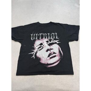 Vitriol Shirt Mens Medium Black Gothic Thorned Face Graphic Tee T-Shirt